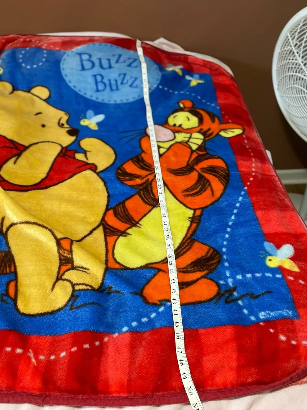 Disney Winnie the Pooh & Tigger Plush Pajama Blanket - Red, Blue, Yellow, Orange